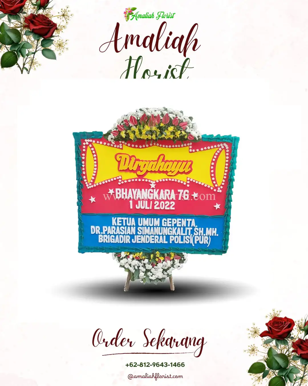 Papan Bunga HUT Ulang Tahun Kambingan